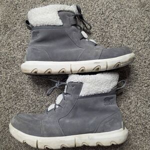 Sorel Explorer  Carnival Cozy Waterproof Boots Size 11 Gray Outdoor Hiking